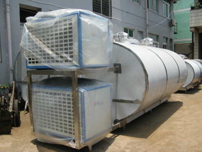 El tanque horizontal del enfriamiento de la leche fácil actúa con el compresor de aire del refrigerador