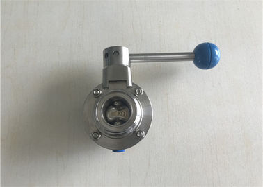 China Tipo neumático sanitario tipo roscado conexión de las válvulas de mariposa del acero inoxidable fábrica